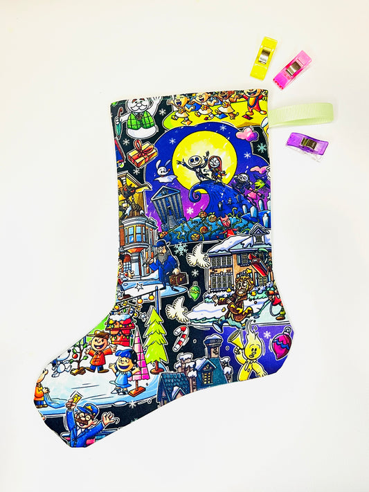 Christmas Scene Mini Stocking
