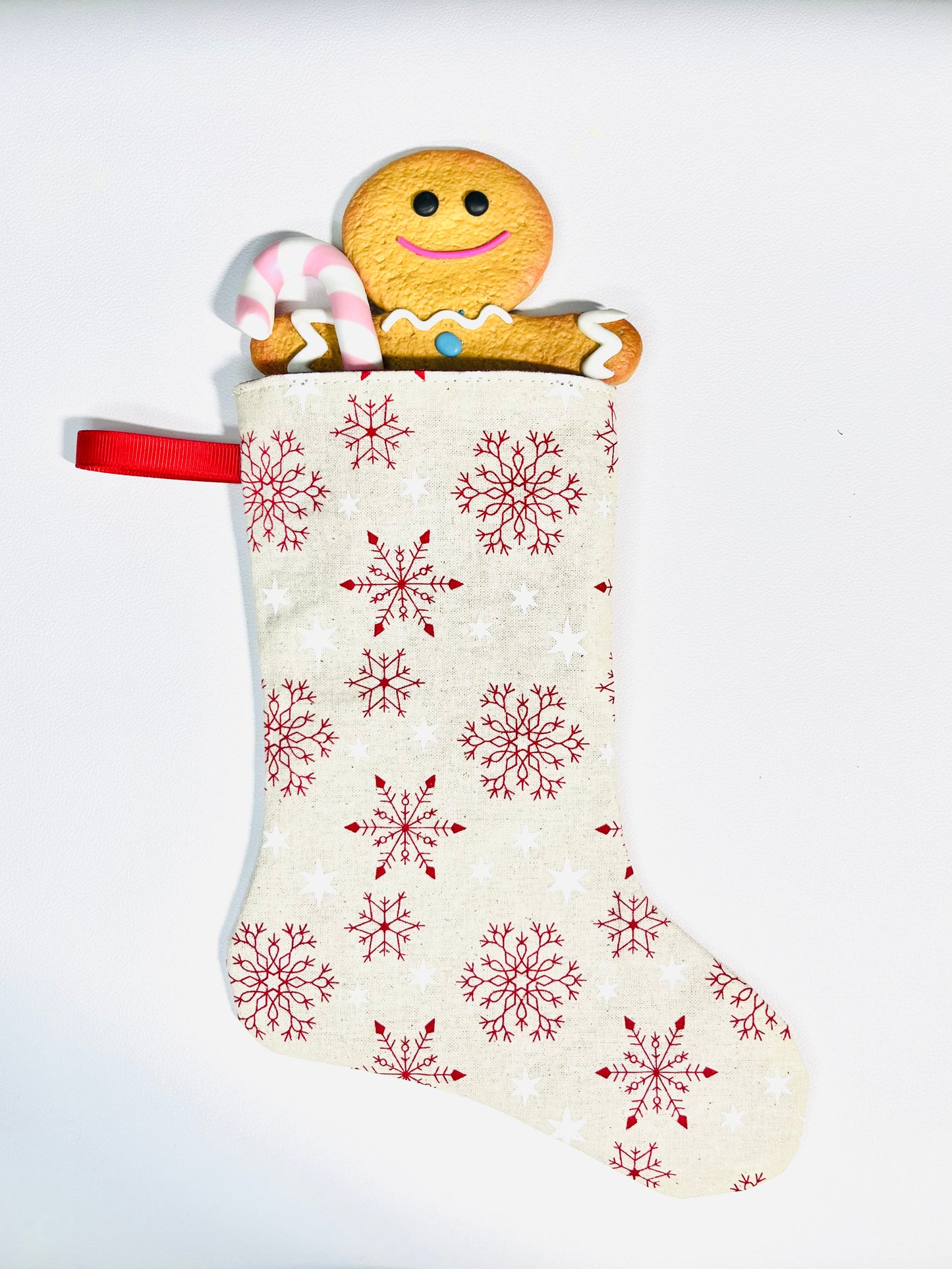 Red Snowflake Mini Stocking