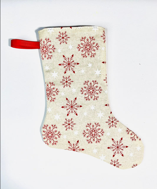 Red Snowflake Mini Stocking
