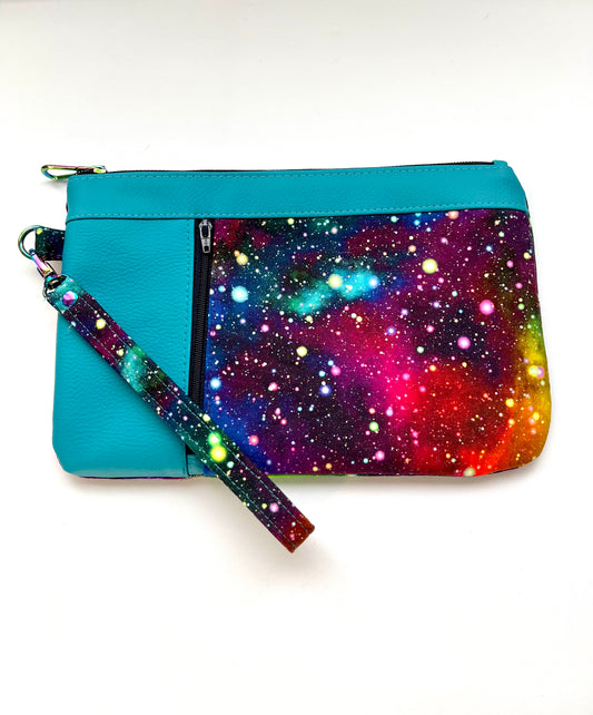 Rainbow Zippy Clutch